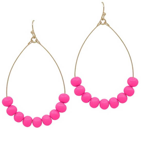 Clay Ball Teardrop Earrings - Picture 4 of 12